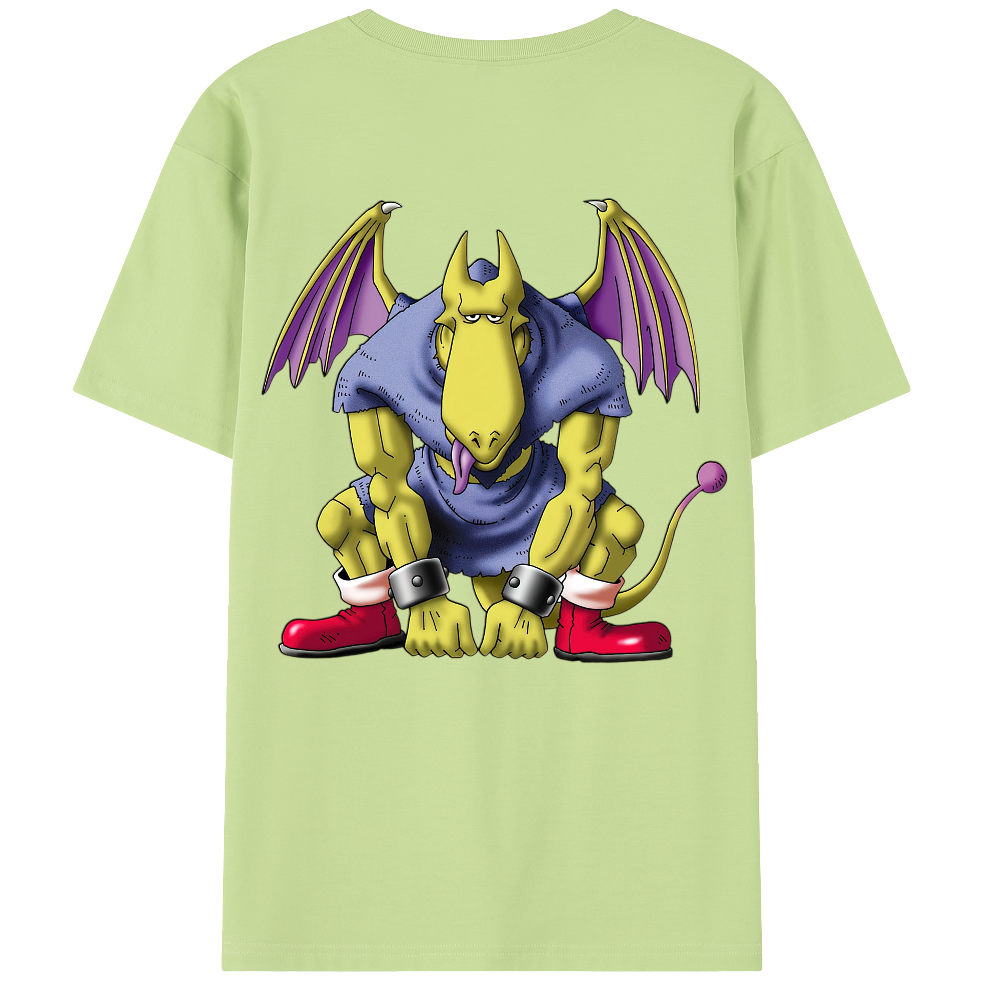 （画像用） ドラゴンクエスト Doragon Kuesuto Dragon Quest 綿100％半袖Tシャツ（背面プリント）